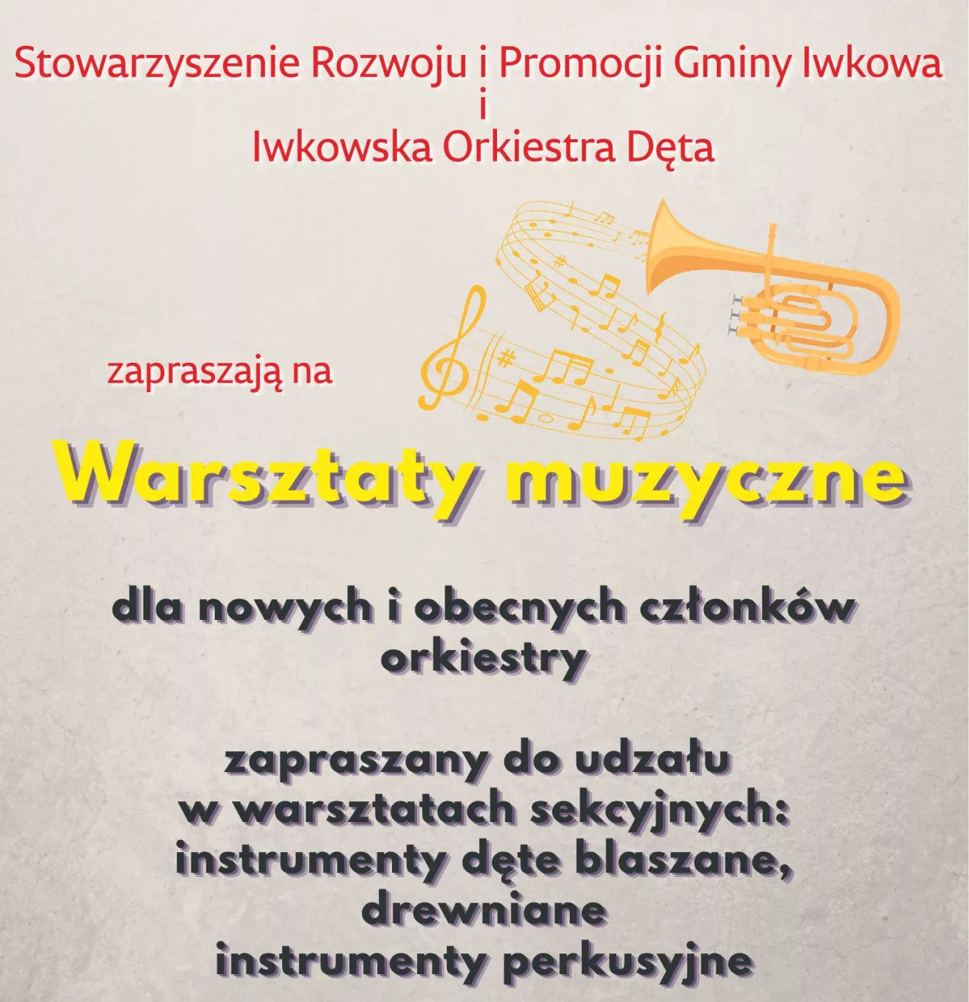 Warsztaty muzyczne dla nowych i obecnych członków orkiestry